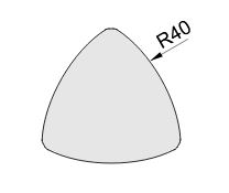 Fastener Cap 8 R40-90°, grey similar to RAL 7042