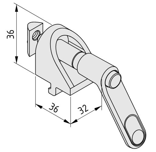 Angle Clamp Bracket 8 with Clamp Lever 0.0.457.78