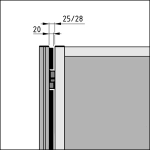 Buffer Strip 8 20x18, black - 0.0.458.01