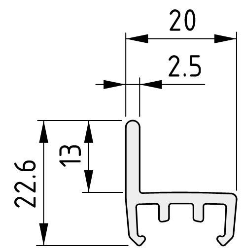 Slide Strip D30 with Side Guide H13