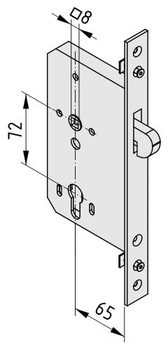 Sliding-Door Lock - 0.0.458.34