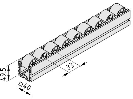 Roller Conveyor 6 40x40 E D30 ESD - 0.0.662.76