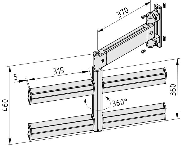 Container Pivot Arm 8 80-370 - 0.0.663.27