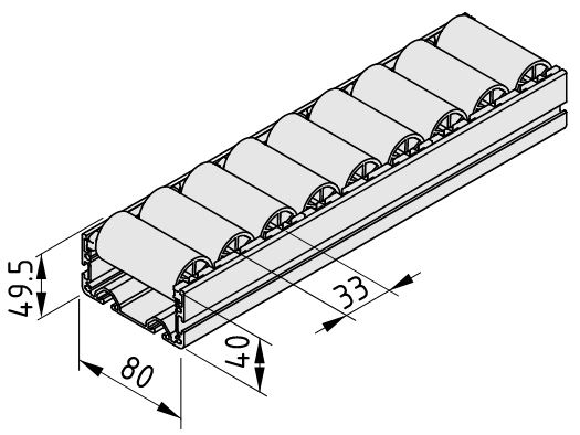 Roller Conveyor 6 80x40 E D30 - 0.0.667.52
