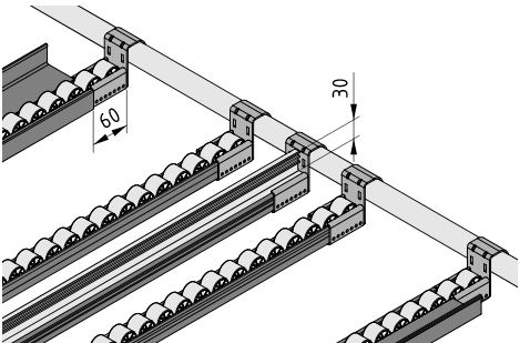 Roller Conveyor St Guide Rail e 65 ESD, black similar to RAL 9005 - 0.0.641.77