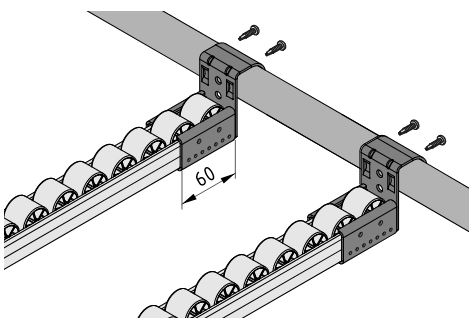 Roller Conveyor St, Fastening Bracket D30 with Stop H27 - 0.0.642.46