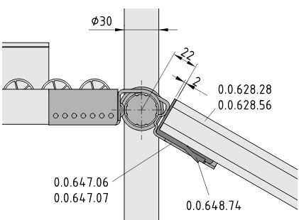 Roller Conveyor St Fastening Bracket Adapter Sleeve D30 ESD, black - 0.0.648.74