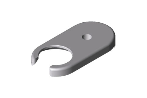 Foot Clamp D60, white aluminum, similar to RAL 9006 - 0.0.660.83
