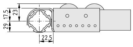 Roller Conveyor 6 80x40 Fastening Bracket D30 - 0.0.667.54