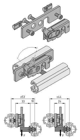 Rotary Latch System D9.5-120x30 - 0.0.695.00