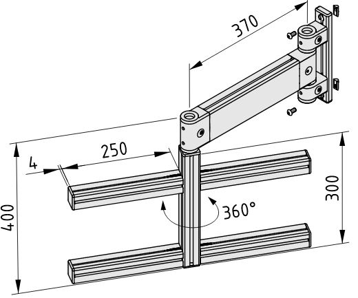 Tool Pivot Arm 8 80-370 - 0.0.664.10